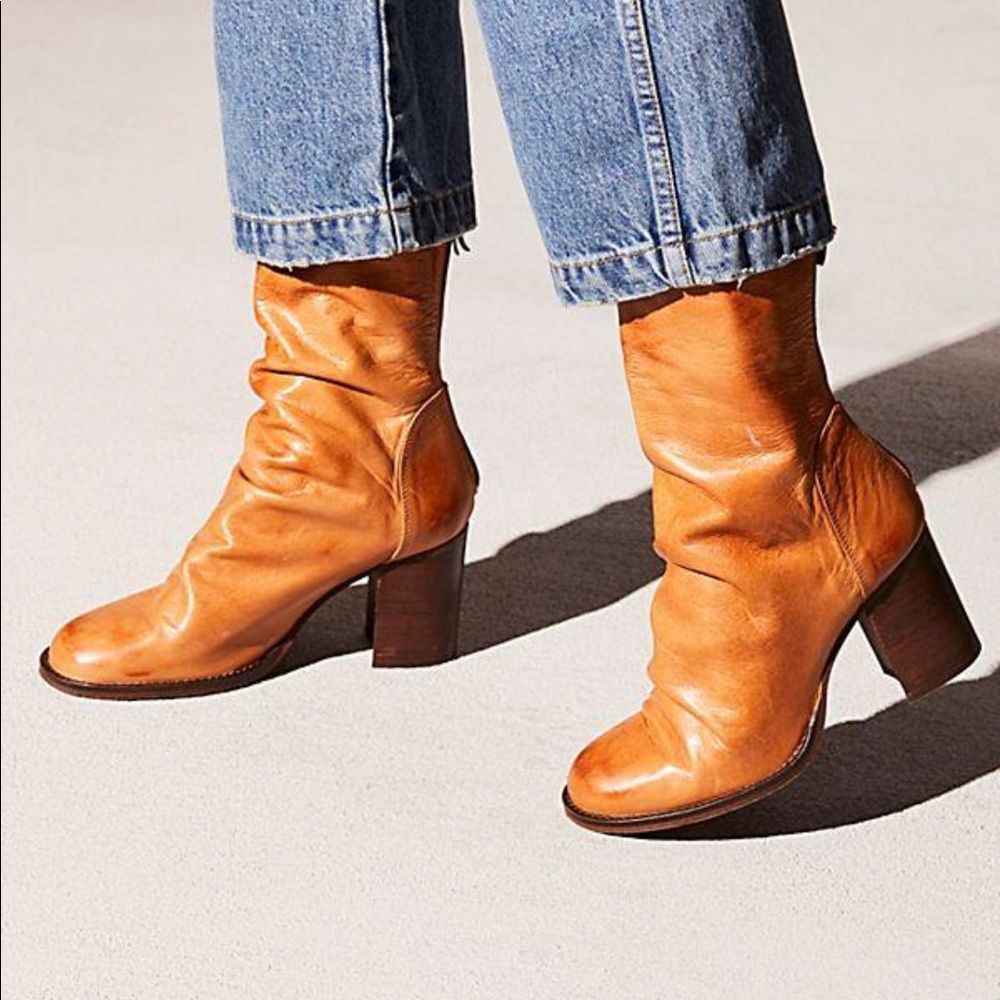 Free People Elle Block Heel Boots (Tab leather)